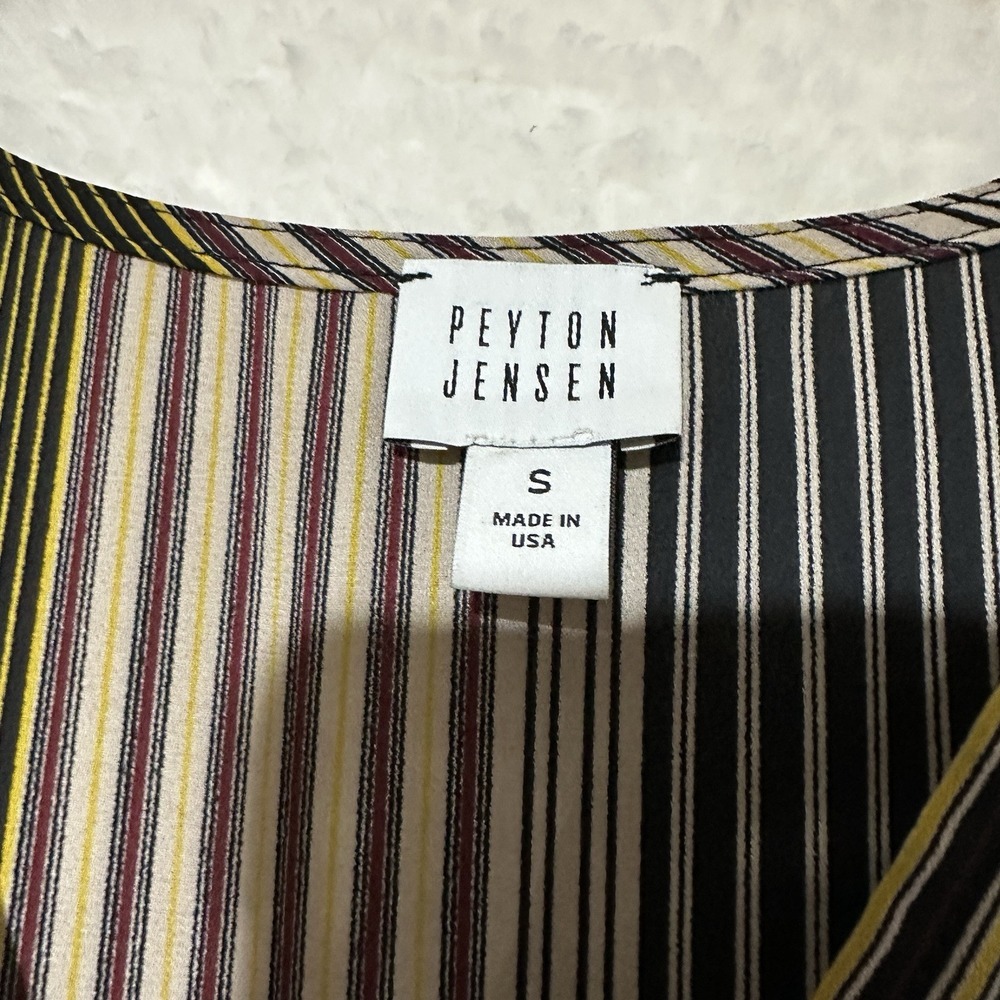 Peyton Jensen Women's Multicolor Stripe Sleeveless Maxi Dress Size S Made In USA - Picture 3 of 8